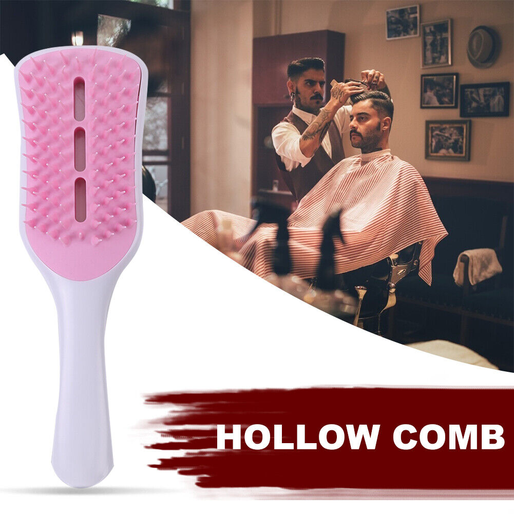 Anti-static Comb Hollow-out Massage Hair Brush Hairdressing Tool (White)