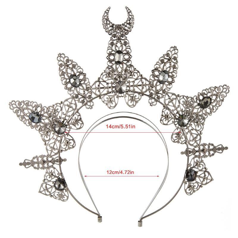 Lolita Halo Crown Headband For Women Baroque Tiara Crown Mary Halo Crown