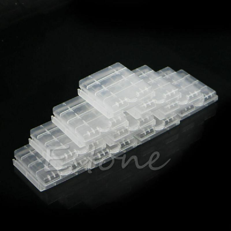 10Pieces 4x AA AAA Battery Case Holder Cell Batteries Storage Box Container