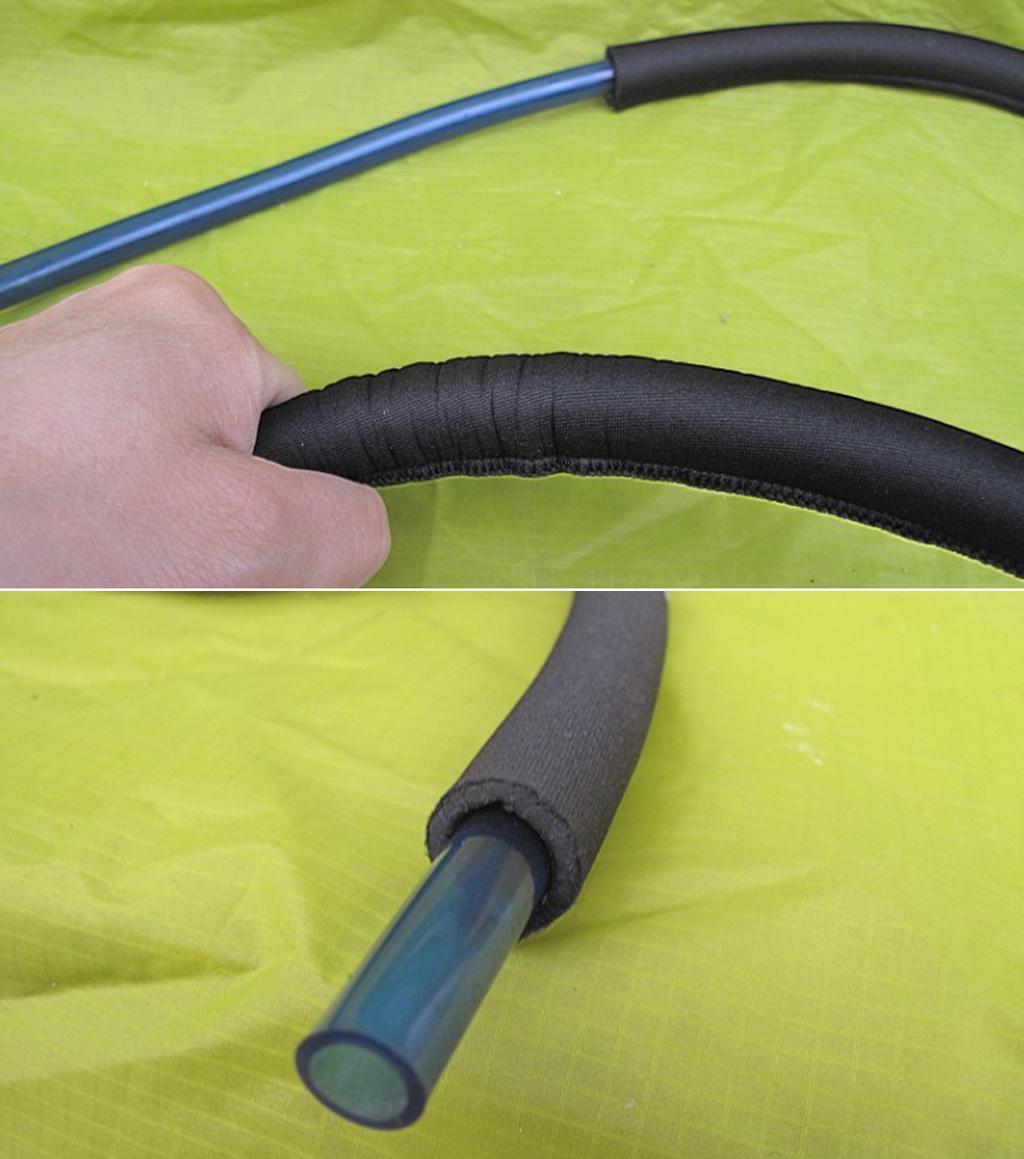 Black Thermal Insulation Pipe Tube Sleeve For Bladder Bag Hydration Pack