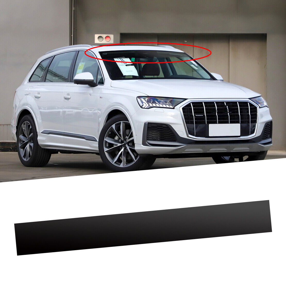 Black Car Windshield Tint Film Strip Sun Visor Shade Fade Anti-UV fit for Ford