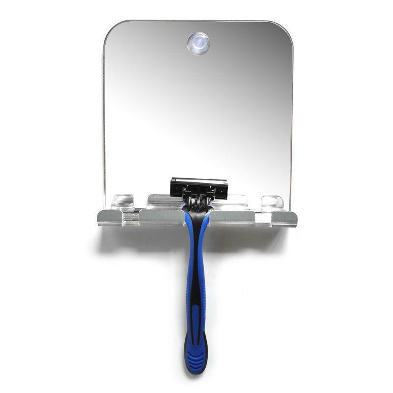 Portable Bathroom Shower Fog Free Travel Mirror Washroom Shaving Suction Cup