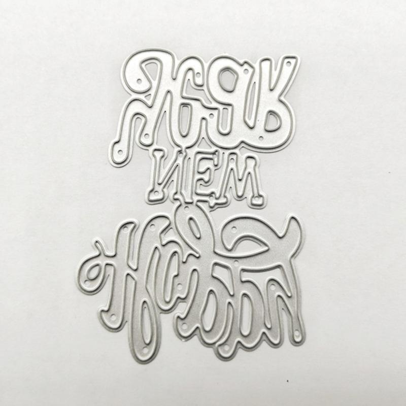 New Year Background Cutting Dies Carbon Steel Stencils Template  Die Cuts Moulds