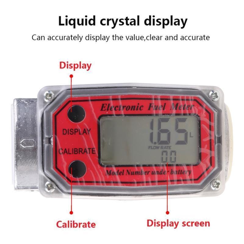 Upgraded Turbine Flow Meter Electronic Digital Flow Meter Meter Display Chip