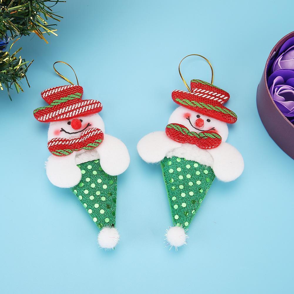 Cute Cartoon Christmas Tree Hanging Ornament Xmas New Year Pendant Decor (2