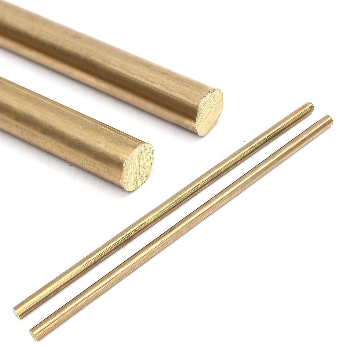5x150mm Hardware Solid Brass Round Bar Rod Circular 2 PCS