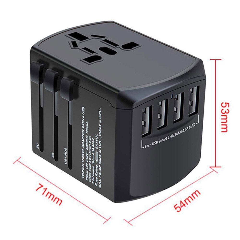 plug Accessories Sockets Travel Charger Travel Adapter 4 USB Ports Wall Charger