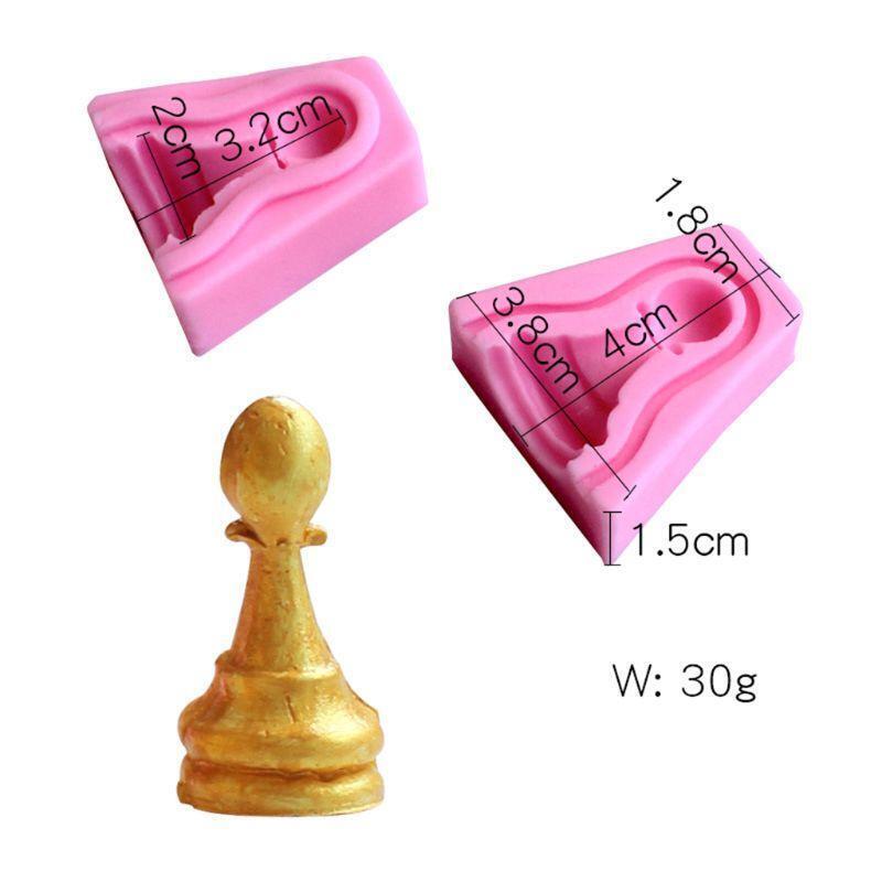 Chess Shape Silicone Mould Fondant Clay Cake Baking Epoxy Molds DIY Decoration