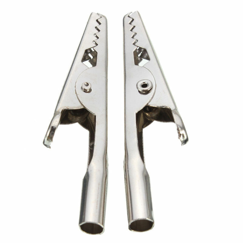 20x Stainles Steel Alligator Crocodile Test Clips Cable Lead Screw Probe