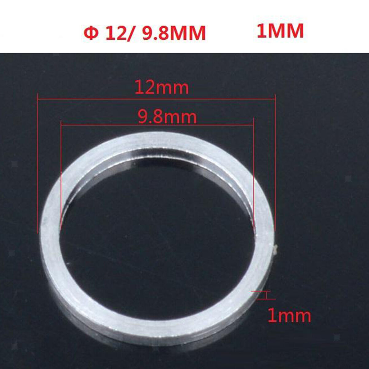 10Pcs  Aluminum Chainring Bolt Spacer Washer Gasket Ring 1mm Thick