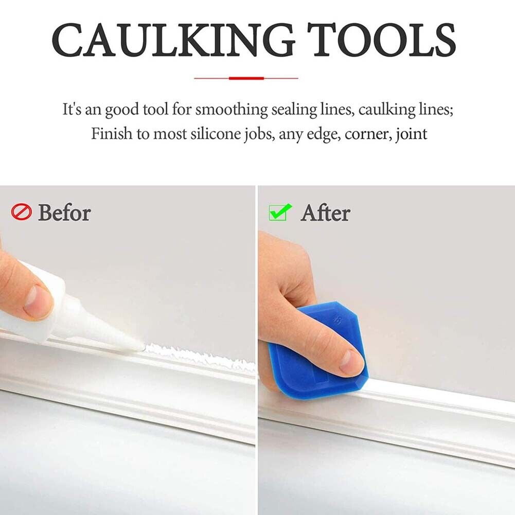 10pcs Glass Glue Smoothing Spatula Sealant Remover Caulking Scraper Kit