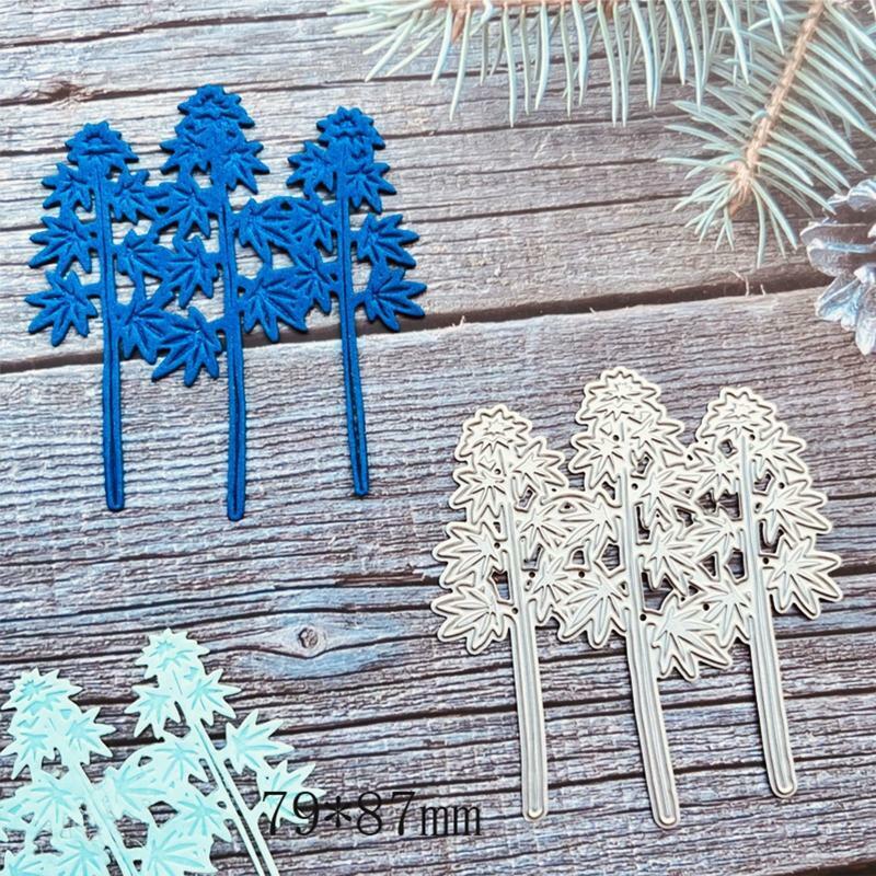 1 Set 3 Maple Tree Metal Cutting Dies Embossing Stencil DIY Scrapbook Template