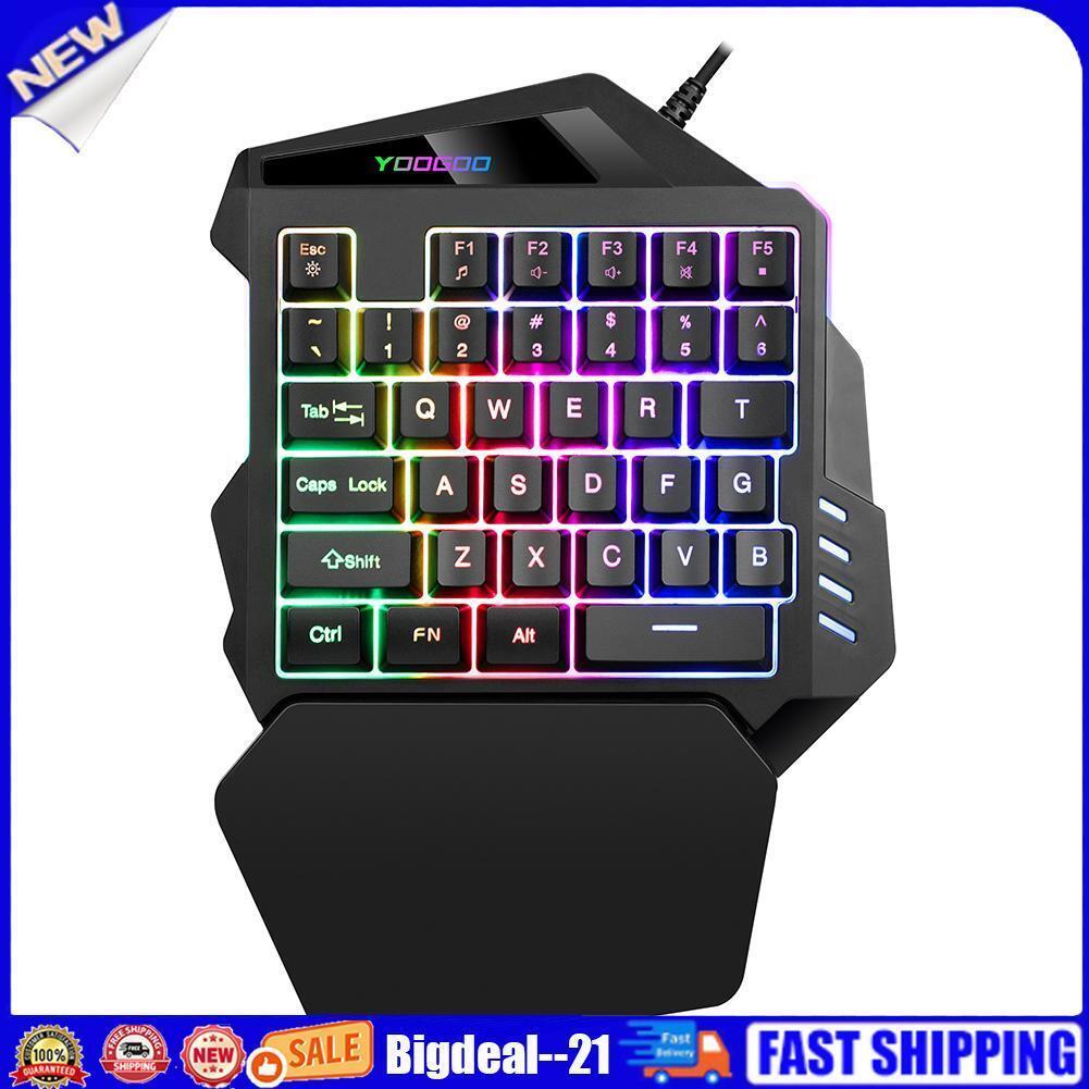 G94 One Handed Gaming Keyboard 35 Keys Wired Membrane Gaming Keypad for PC