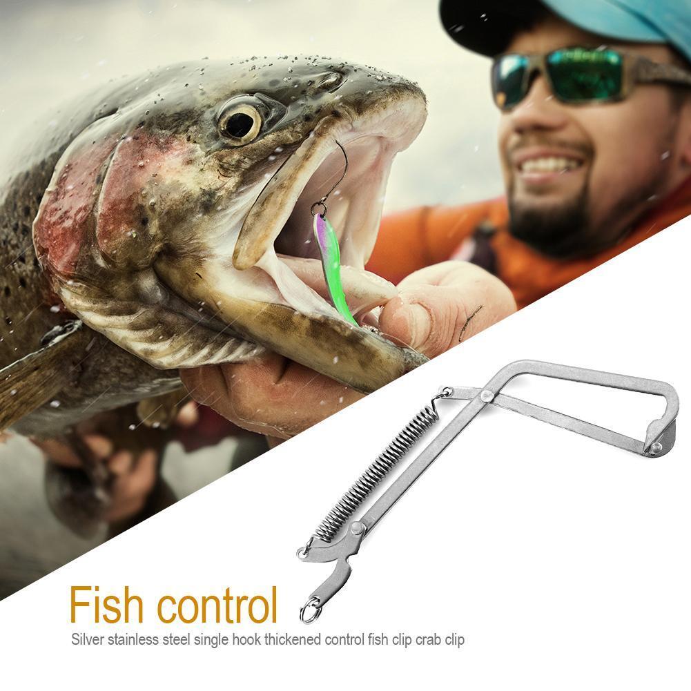 Stainless Steel Fishing Traps Pike Hooks Crab Grabber Fishing Clamp Tool
