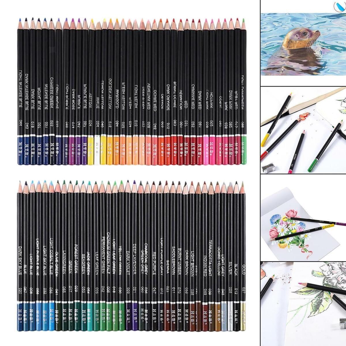 72 Oil Colored Pencils Crafting for Sketchbook Stationery Artist Sketch