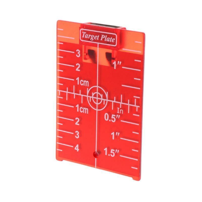 Square Target Card Magnetic Target Card Plate Level Tool for La-ser Level Red