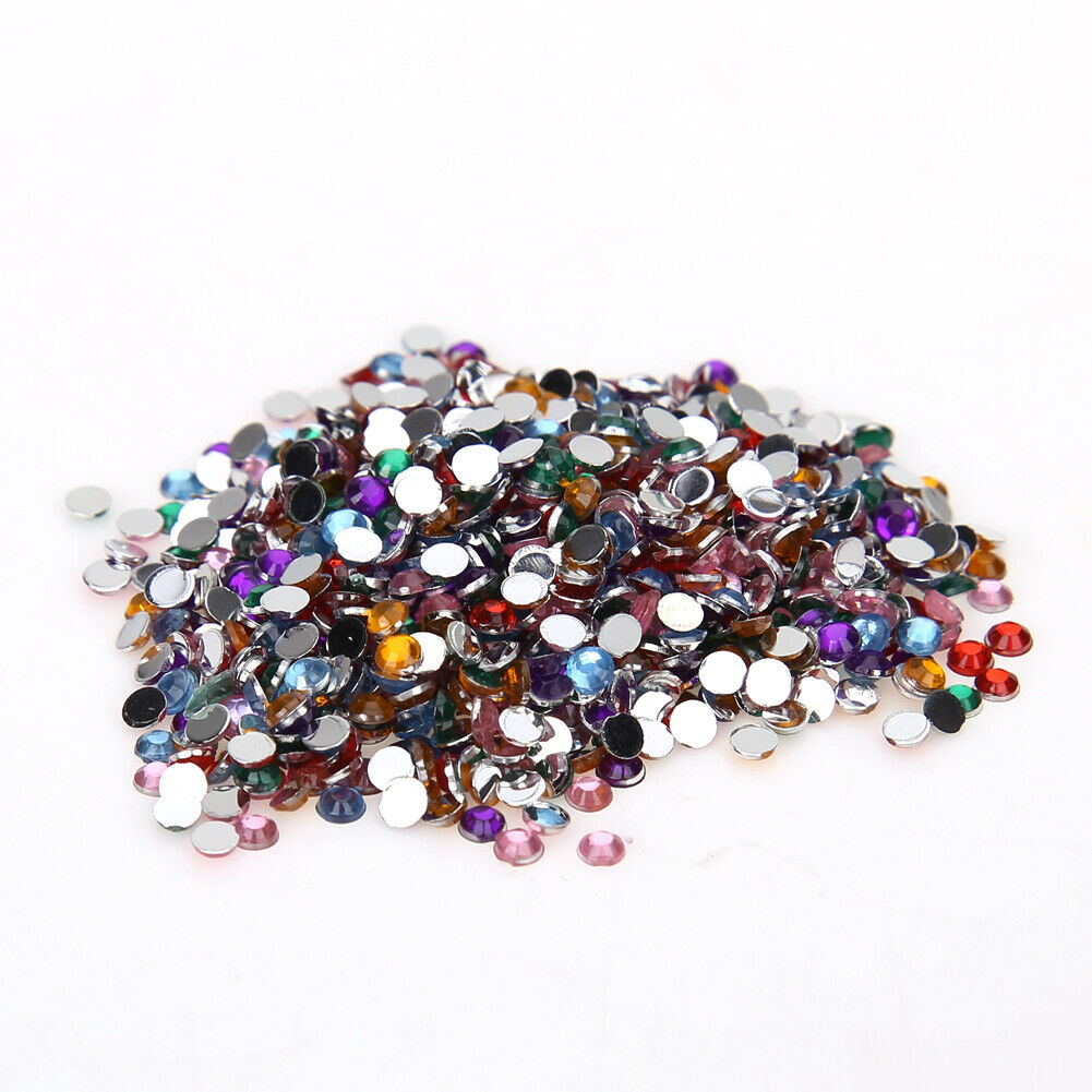 Acrylic Nail Art Tips Gems Crystal Rhinestones Glitter DIY Nail Decoration