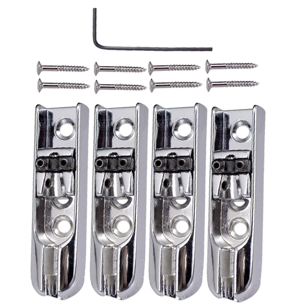 of 4 Pcs Single Individual Bridge  for 4 String Bass Guitar