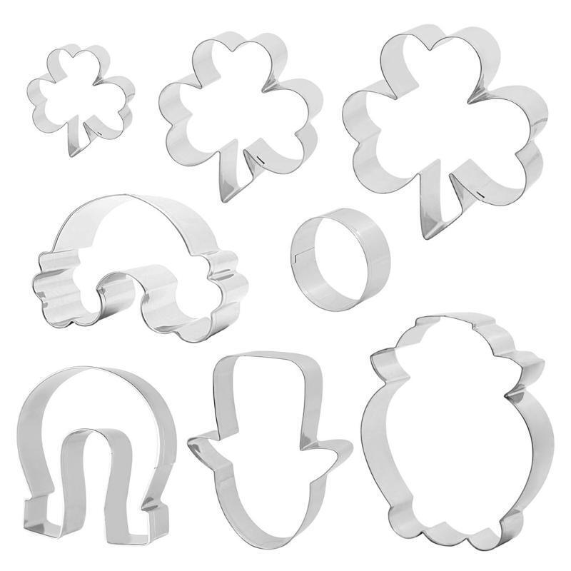 8 Pcs Icing Sandwich Cookie Molds Saint Patrick's Day Irish Party Supplies Gift