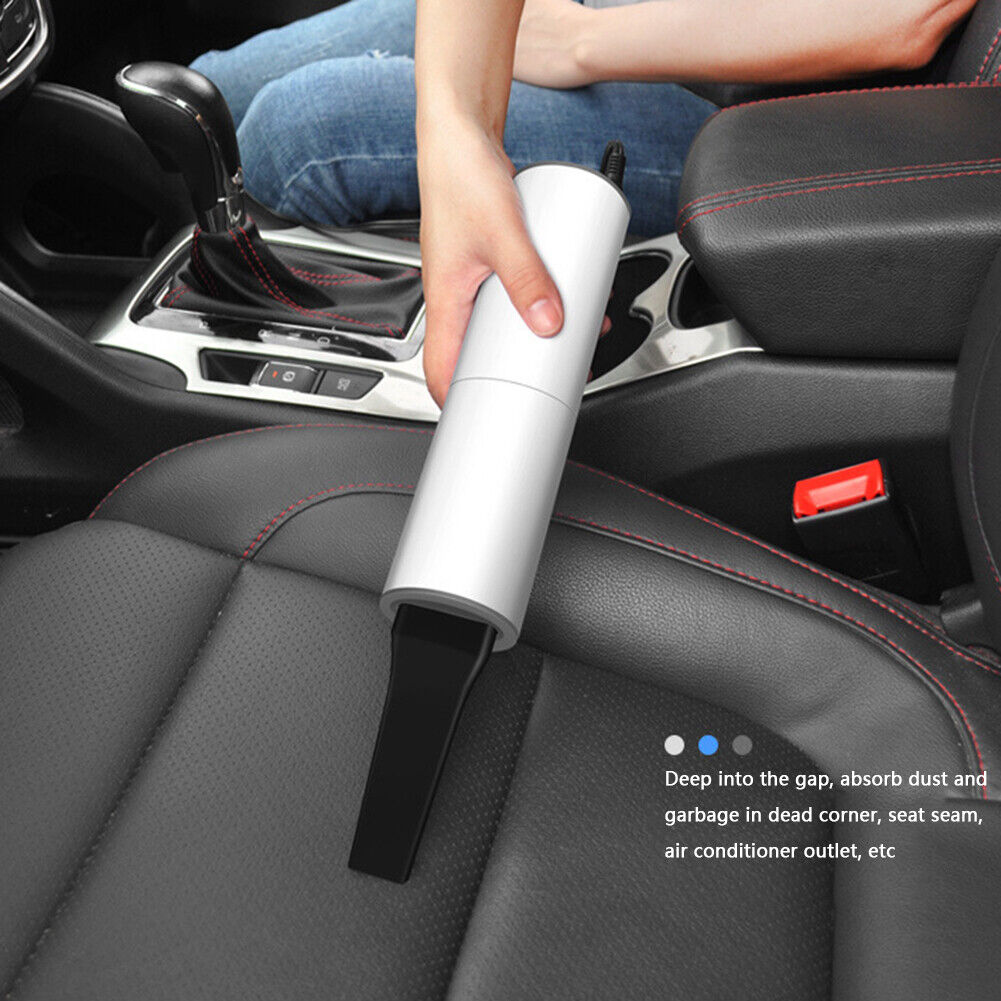 Mini Car Vacuum Cleaner Handheld 4000Pa 120W Wet Dry Home Cleaning (White)