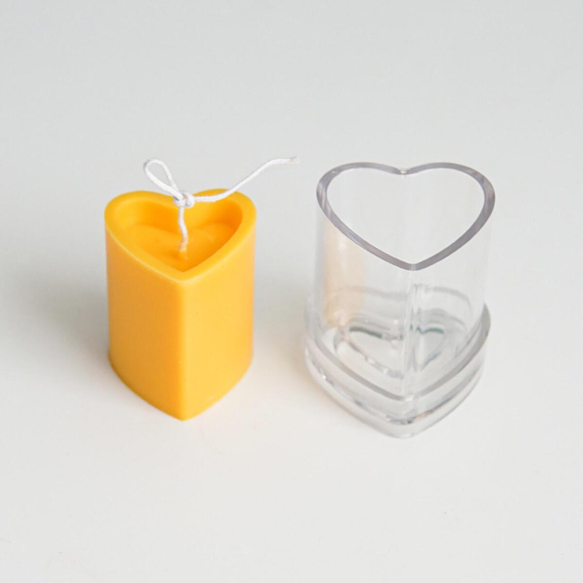 Candle Mold Candles Making Molds Decorative Love Heart Fluted Candle Mould