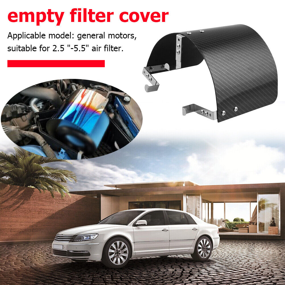 Cold Air Intake Cone Filter Cover Carbon Fiber Look for 2.5-5.5 inch Neck