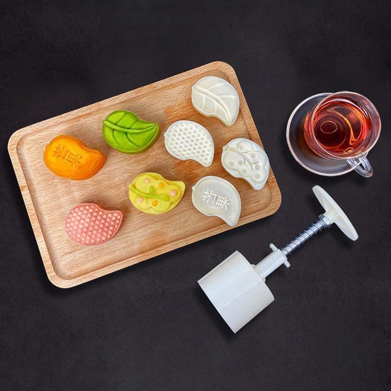 Mooncake Moulds Creative Fruits Shaped Mooncake Stamps for Mid-Autumn Festival