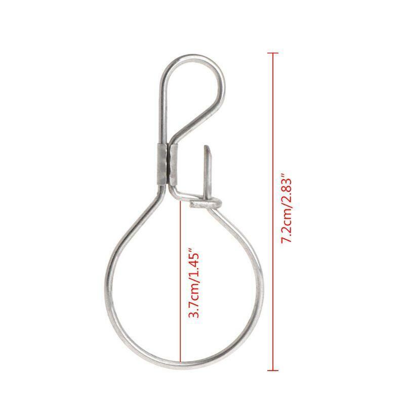 Live Fish Lock Stainless Steel Buckle Fishing Tackle Snaps Portable Accessories