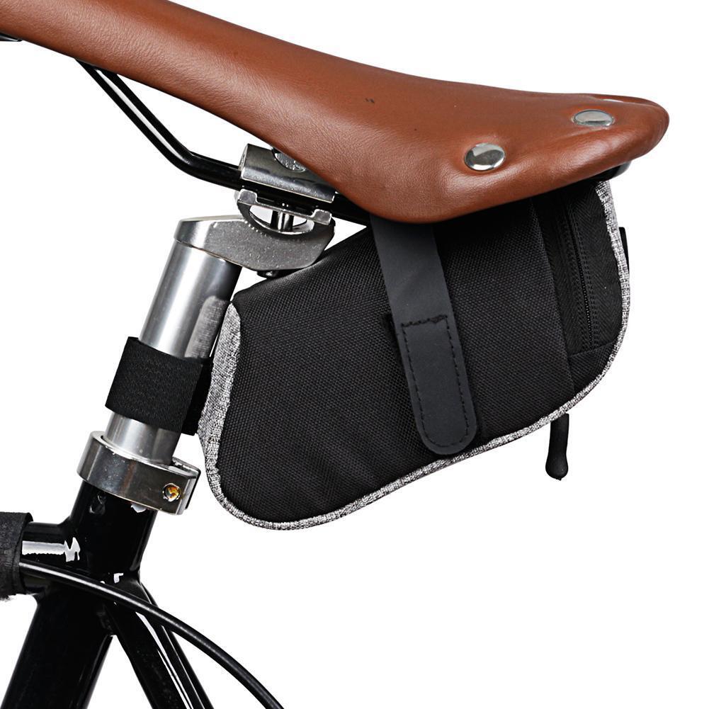 Reflective Bike Saddle Bag MTB Bicycle Tail Rear Seat Cycling Pouch (Grey)