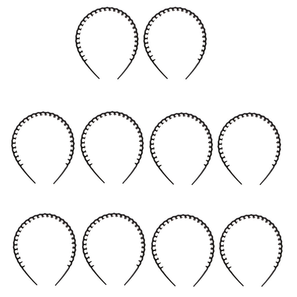 10pieces Plastic   Band Headband 8mm with   Accessories