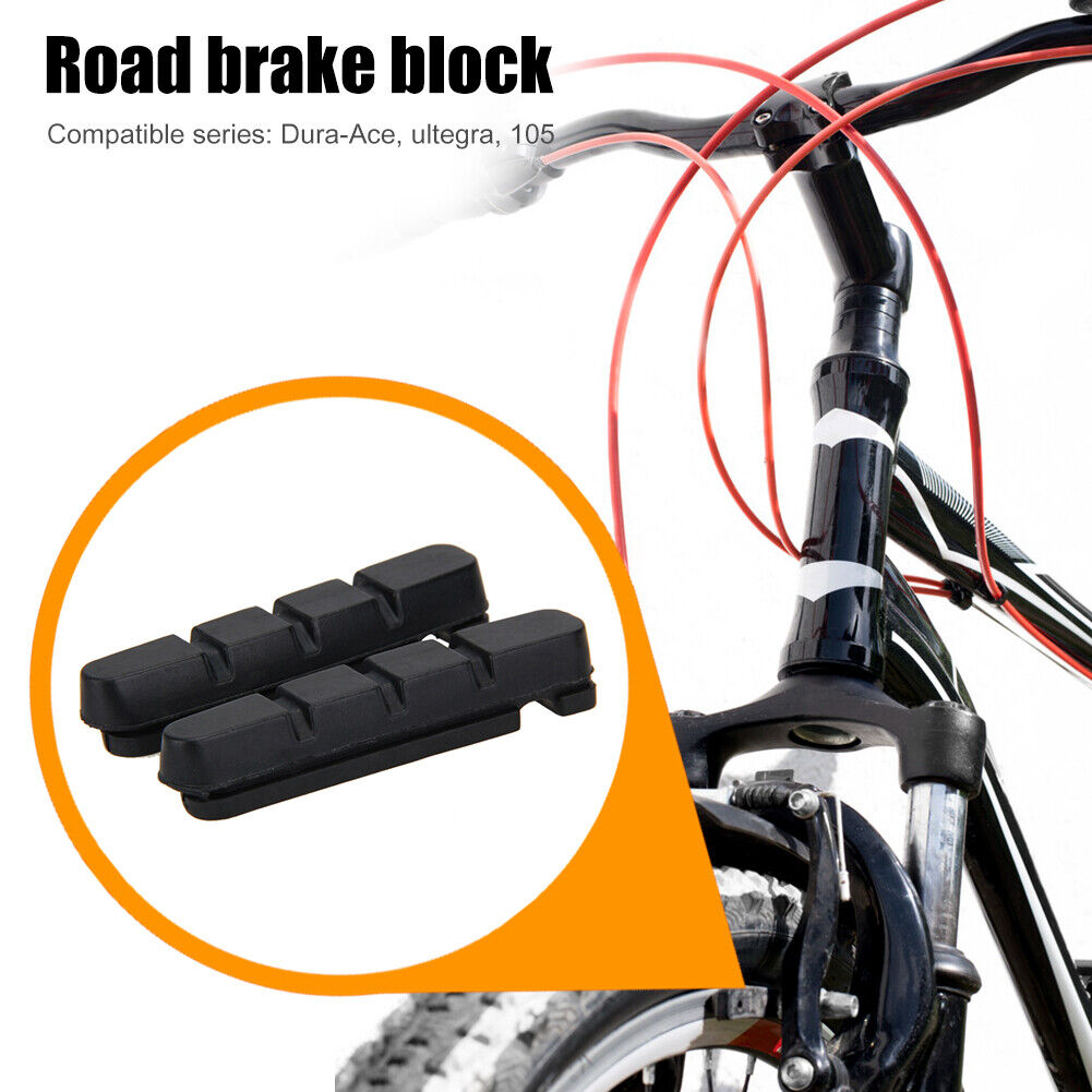 2 Pair Road Bike Brake Pads Rubber V Brake Blocks for DURA ACE ULTEGRA 105