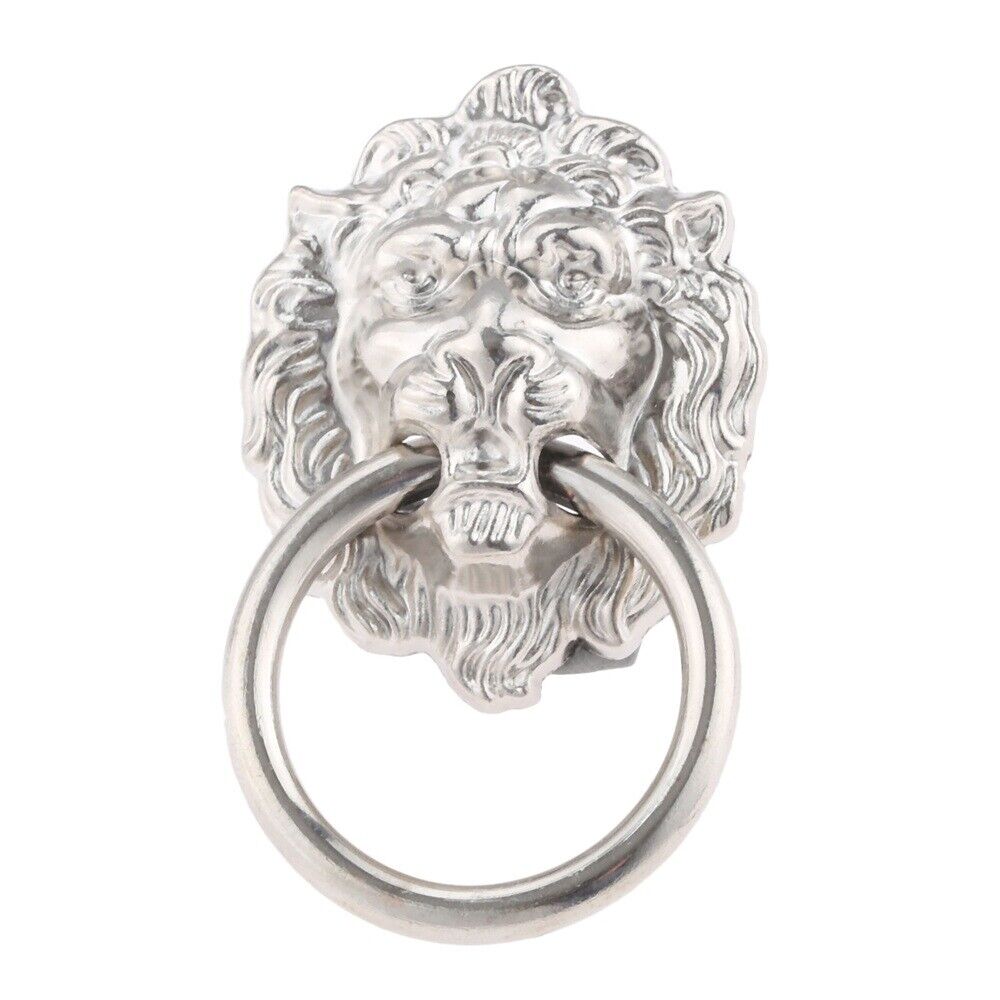 1x Lion Head Drop Ring Pull Handle Door Cabinet Knob Drawer Chest Cupboard Decor