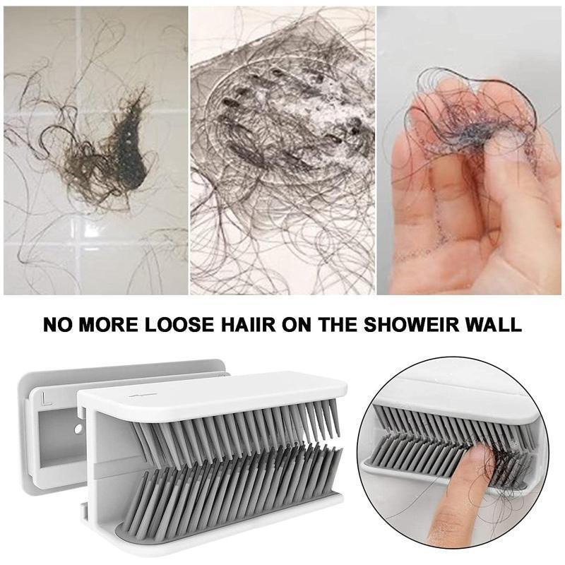 Self Adhesive Shower Hair Catcher Bathtub Filter Hair Catcher Easy to Remove