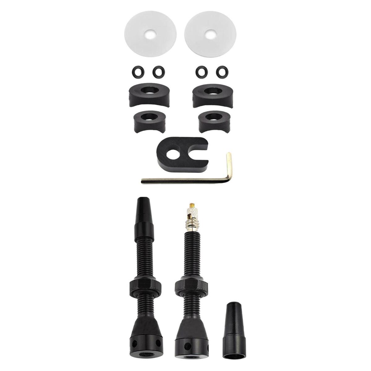Bicycle Tubeless Presta Valve Tubeless Value   Cycling Accessories Black