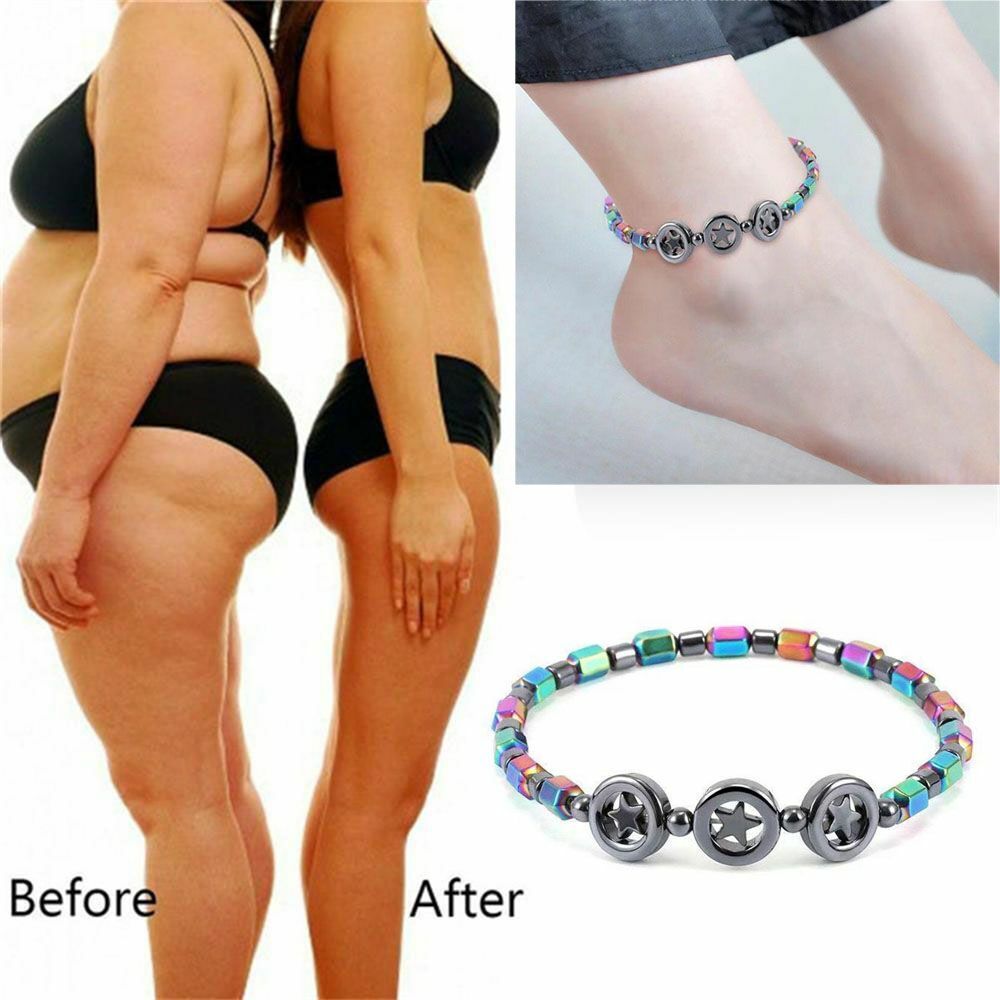 Bracelet Magnetic Therapy Anklet for Women Men Hematite Anklet Jewelry Gift