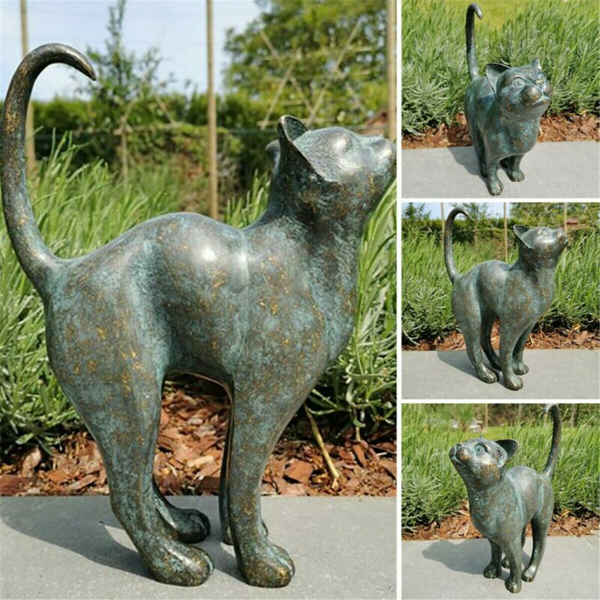 Beautiful Cat Statue Home Garden Decoration Ornament Outdoor Art Craft Sculpture