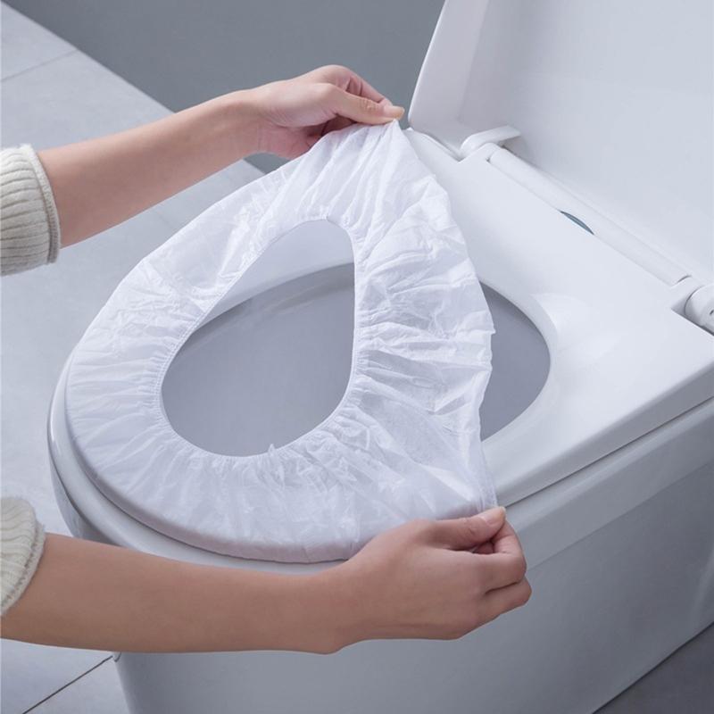 10pcs Disposable Toilet Seat Covers Waterproof Portable WC Pad Travel Camping