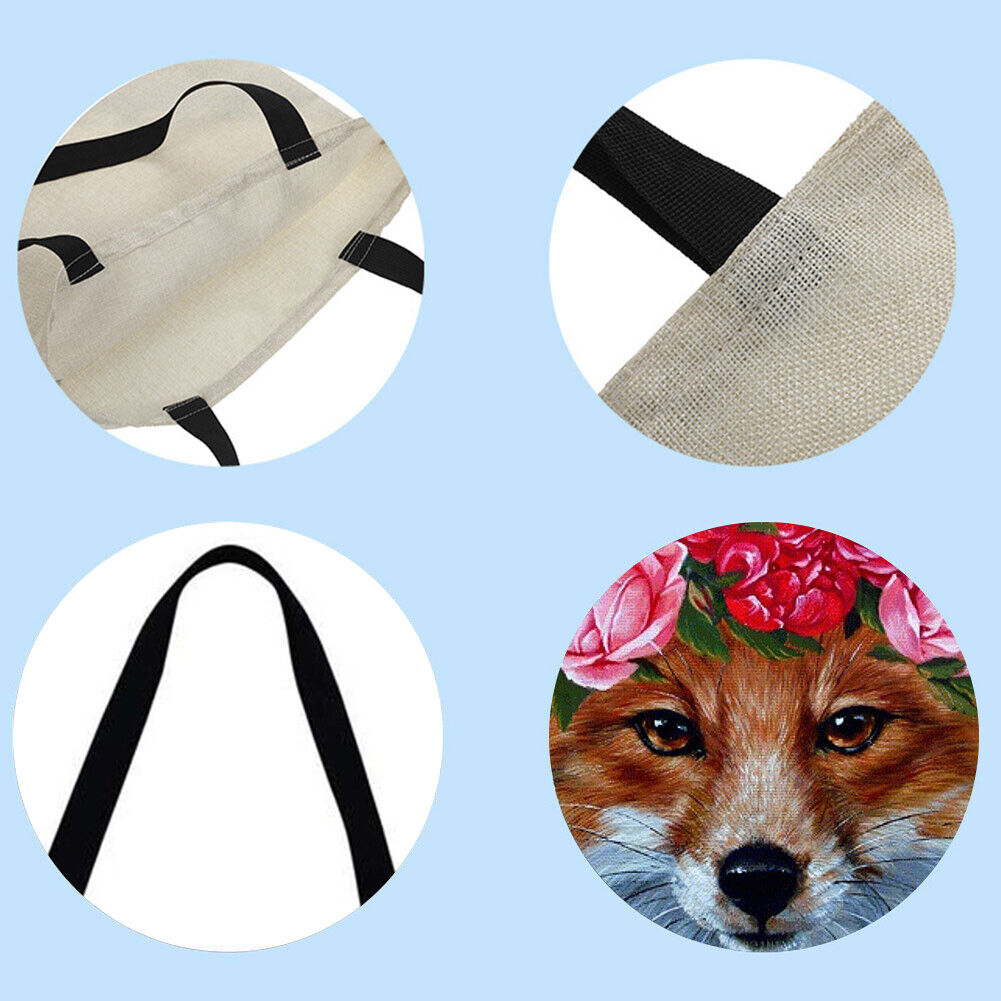 Dog wreath Printed Shoulder Shopping Bag Casual Large Tote Handbag(40*40cm)