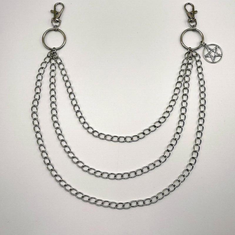 Five-pointed Star Pendant Pant Chain Women Multi Layer Street Metal Key Chain