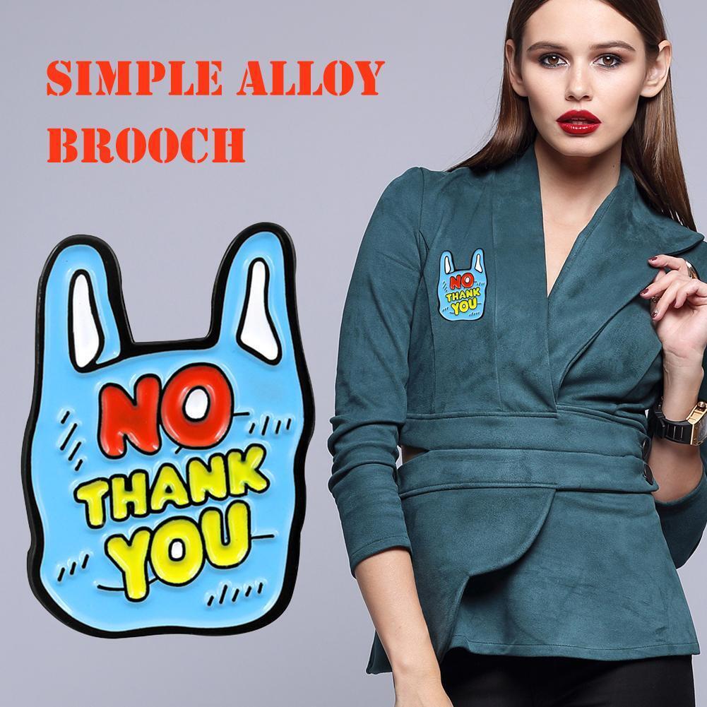 Letters Simple Badge Brooch Cartoon Pins Jacket Decor Jewelry Gift (Blue)