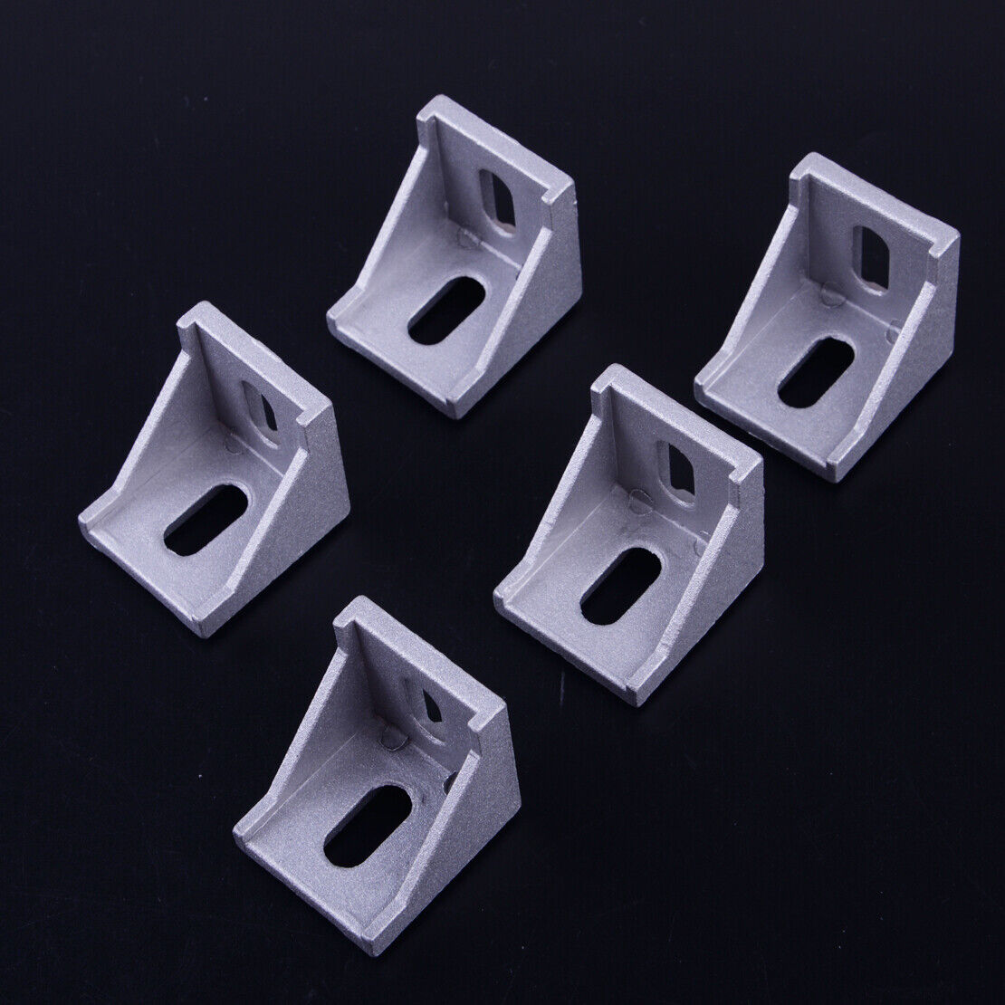 10x L Shape 40x40mm Corner Brace Joint Right Angle Bracket Aluminum Fastener Li