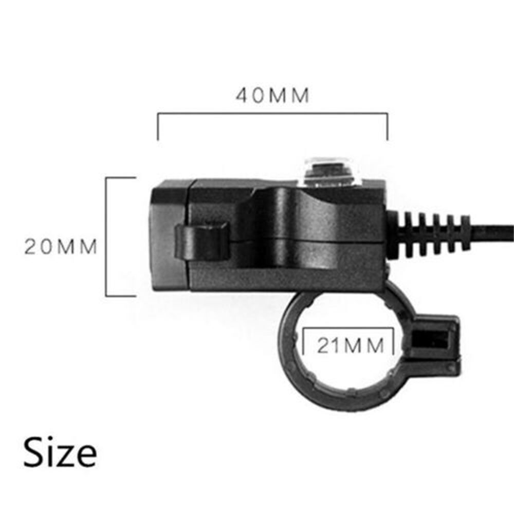 Switch Dual Port Motorcycle Accessories Power Adapter Motorcycle Charger Socket