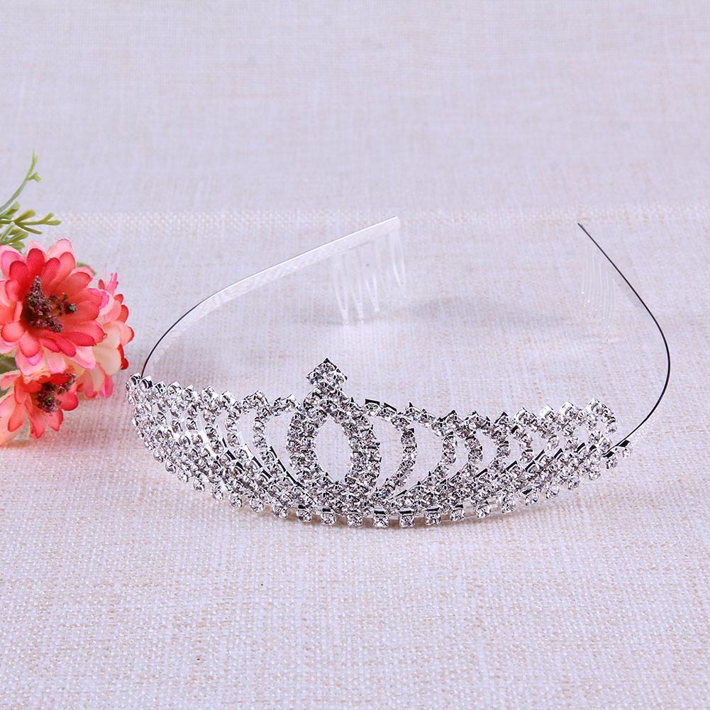 Bride Crystal Crown Heart-Shaped Headdress Romatic Elegant Luxury Jewelry