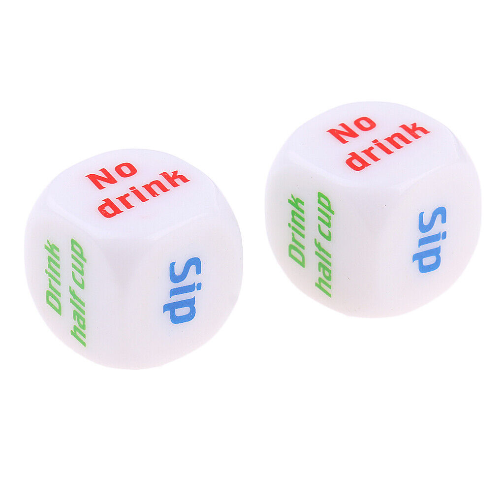 2pcs Drinking Decider Game  D6 for Board Game  Drink Gaming