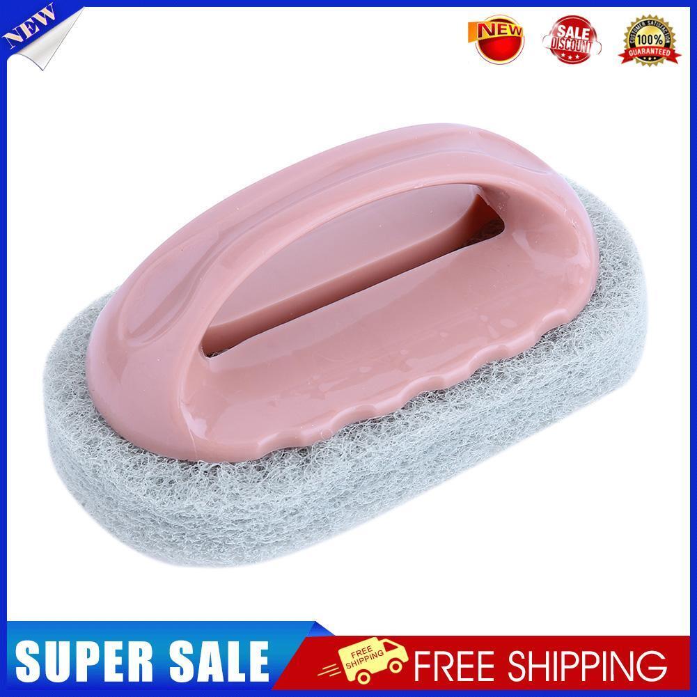Sponge Strong Decontamination Cleaning Brush Tiles Pot Washing Brush(Pink)