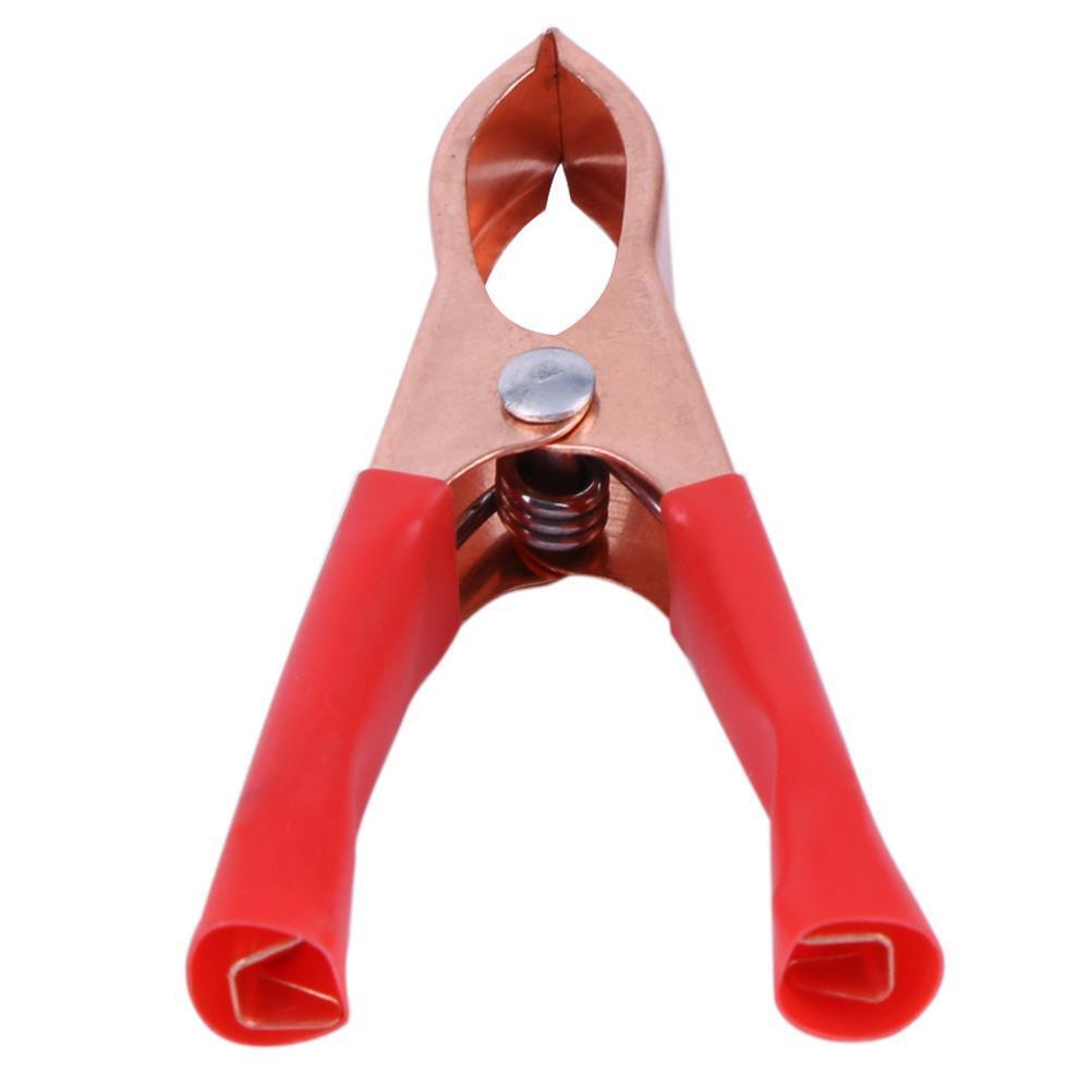 2Red+2Black 30A 72mm Copper Coated Car Battery Test Clips Alligator Clamps