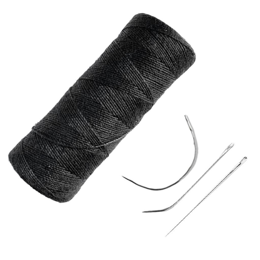 Cotton Hair Track Weft Weaving Sew Decor Thread for Hair Extensions Black