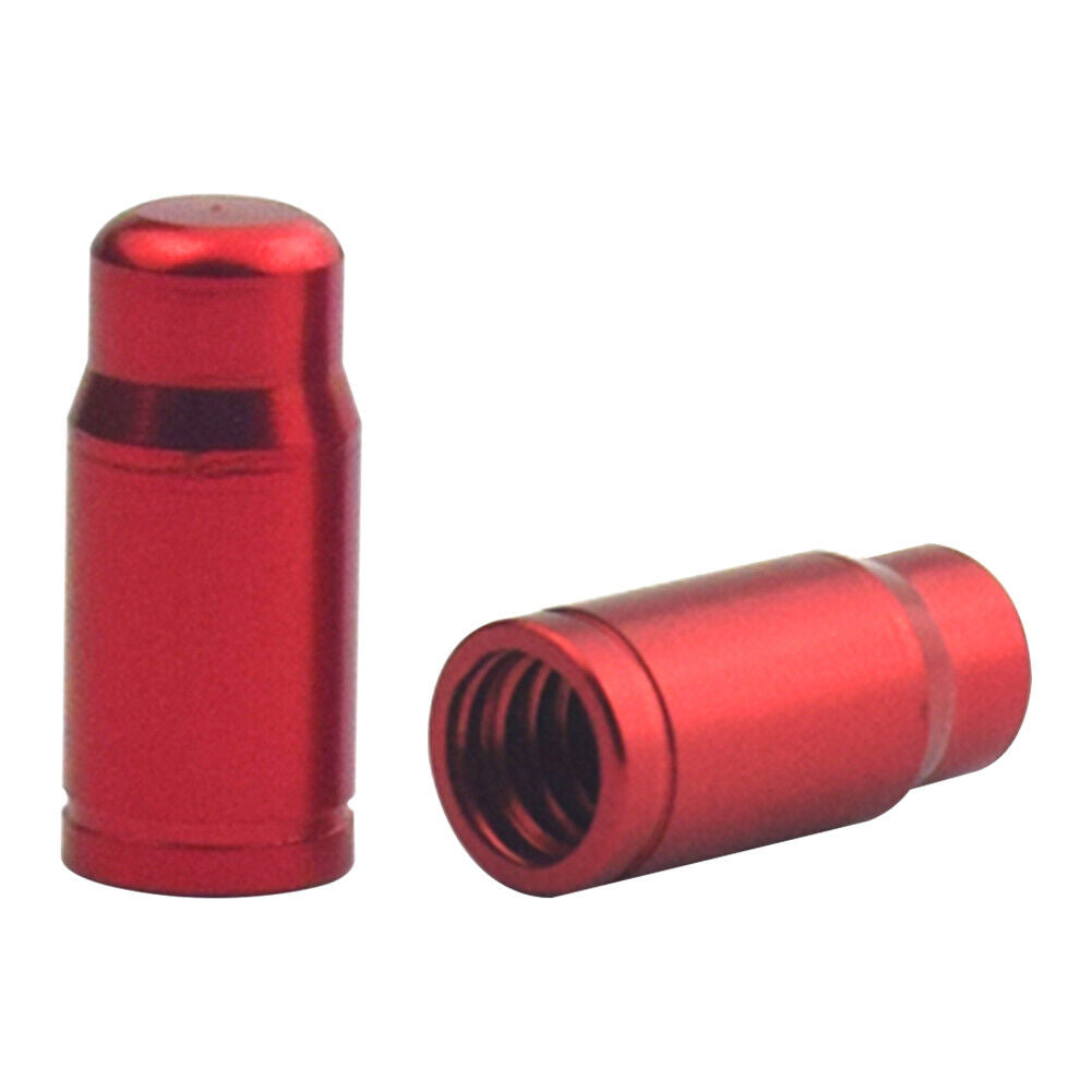 2x Bicycle Presta Tire Valve Cap Aluminum Alloy Bike Valve Cover (Red)