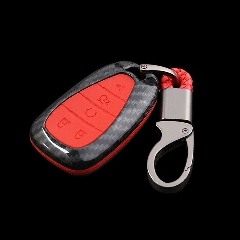 Carbon Fiber Texture Key Cover Case Fit for Chevrolet Malibu Camaro Cruze Blazer