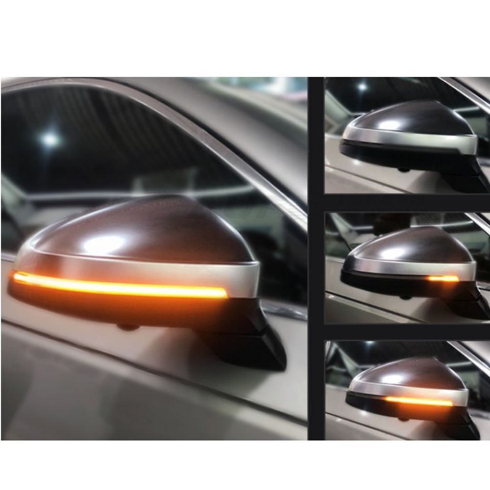 Turn Signal Light Car Rearview Mirror Indicator Lamp LED Streamer Strip Decoded